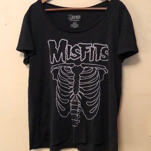 Misfits Punk Rock feminine cut high-low Tee XXL